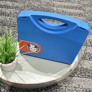 Playmobil Toy Carry Case Blue Police Storage Plastic 24 X 19cm Travel
